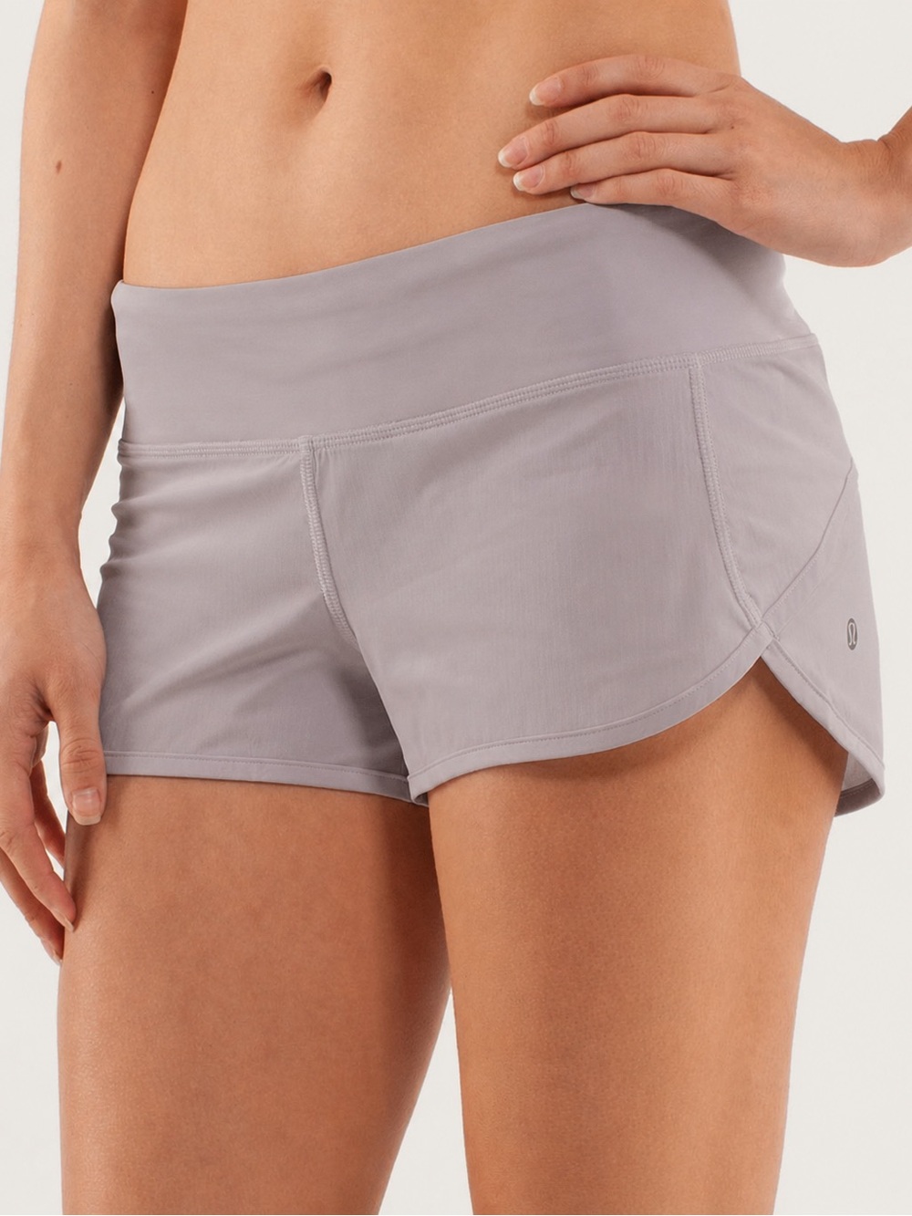 Lululemon Run Speed Short Light Gray Running Shorts Size 6
